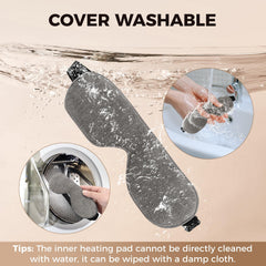 Telepepe heated eye mask detachable cover, machine washable for hygiene.
