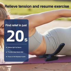Telyora Psoas Release Tool applies deep pressure to the psoas area.