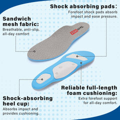 TemHot arch-support insoles heel cushion relieves heel fatigue during long walks