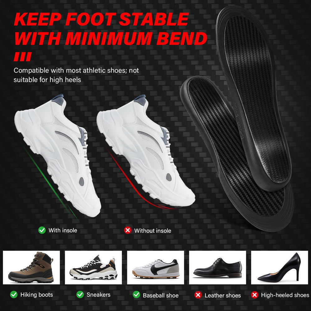 TemHot insoles close-up material emphasize breathable PK fabric and EVA cushioning.