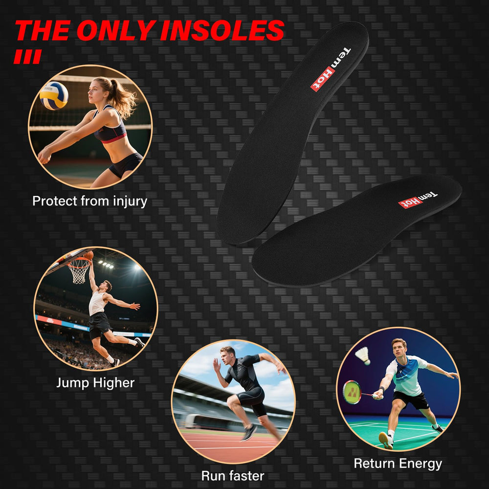 TemHot insoles enhance cushion and energy return across various activities.