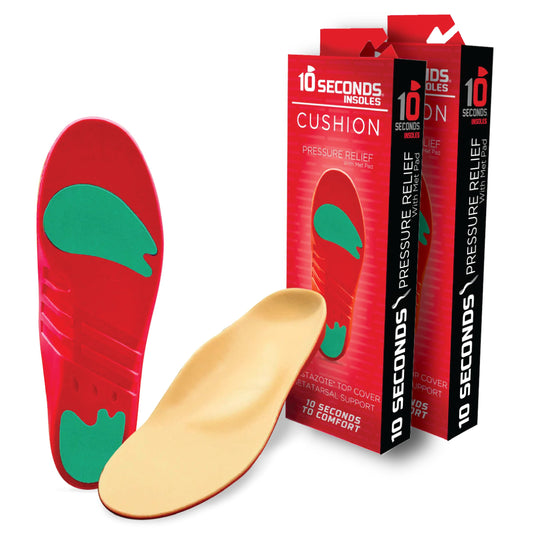 Ten Seconds 3030 insole with metatarsal pad for ball-of-foot comfort.
