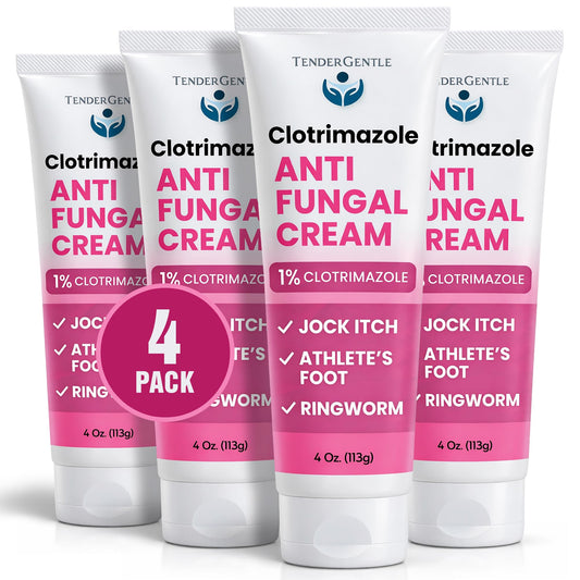 TenderGentle Clotrimazole Cream tube ready for on-skin application to help address fungal symptoms