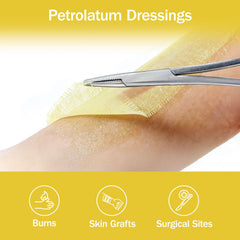 TenderGentle Xeroform dressings with bismuth tribromophenate encourage cleanliness.