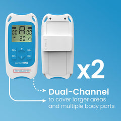 TensCare Perfect TENS safety feature detects skin contact to prevent shocks.