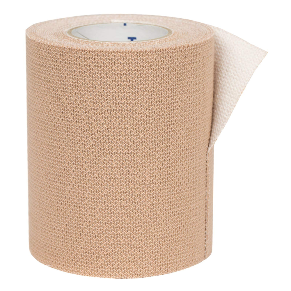 Tensoplast elastic adhesive tape in tan for controlled compression and joint support during activity
