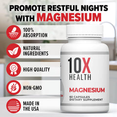 Calm focus scene with TenX Health capsules implying nerve support.