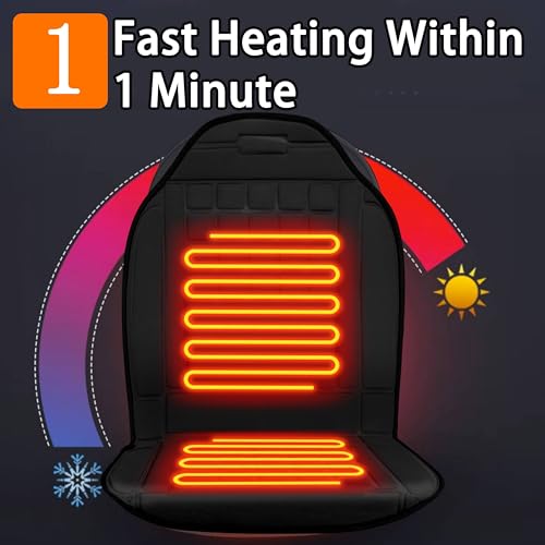 Teomi heated seat cover offers two settings for personalized comfort.