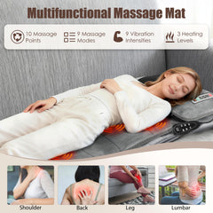 TeqHome Full Body Massage Mat plush fabric close-up highlights luxurious softness for comfort.
