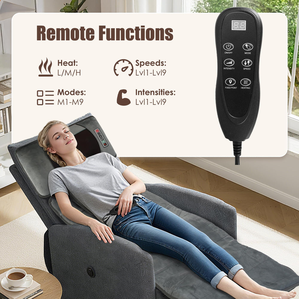 TeqHome Heat therapy area demonstrates 3 warmth levels for targeted comfort.