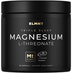 Terra Elmnt Triple Sleep bottle front showing the high-absorption Magtein magnesium for restful nights.