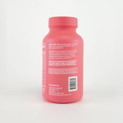 Terra Health Essentials fast-acting bloat pills inside the bottle are ready for use.