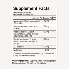 Terra Health Essentials Fast Asleep label detail shows natural ingredients