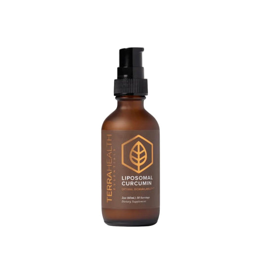 Terra Health Essentials Liposomal Curcumin Drops bottle-front for joint support benefits