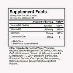 Terra Health Essentials dosing dropper for easy daily vitamin D3+K2 intake.