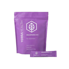 Terra Health Essentials Solusticks BHB Margarita Mocktail bottle pour for smooth energy