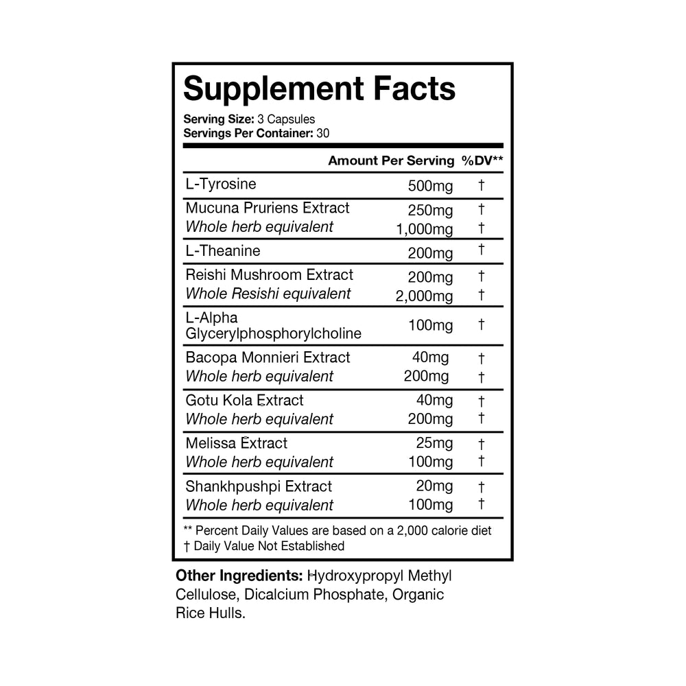 Terra Health Essentials NOOFOCUS bottle label highlights key ingredients