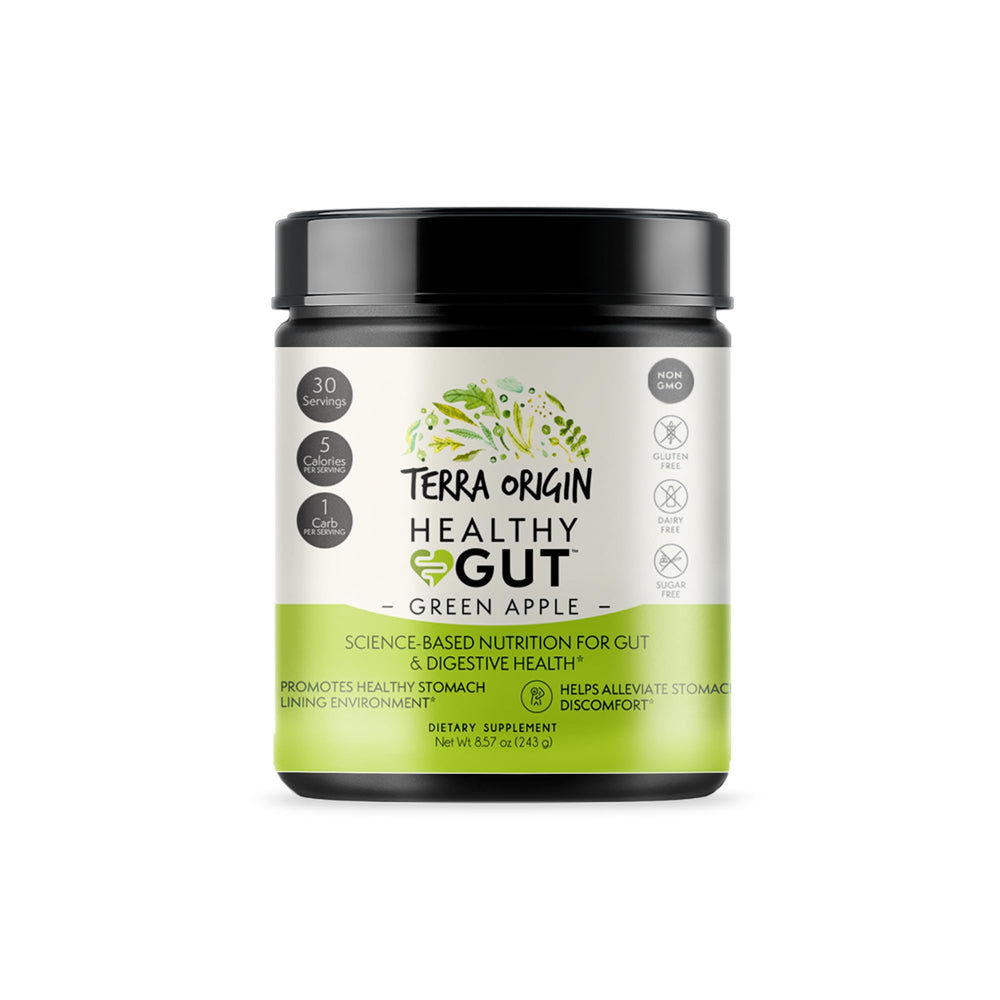 Terra Origin Healthy Gut powder-glucosamine-msm emphasizing gut barrier support