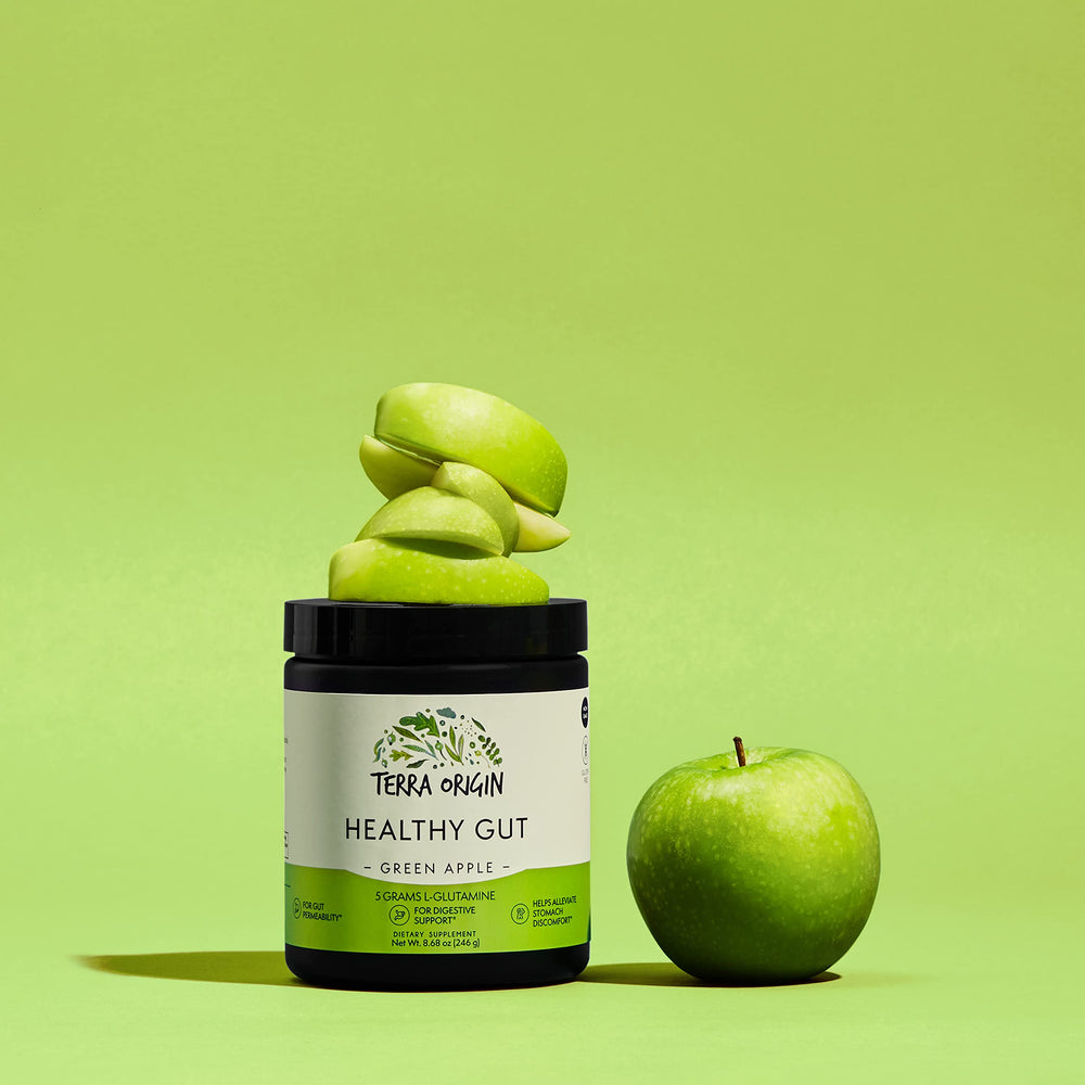 Terra Origin Healthy Gut ingredients slippery-elm-bark highlighting gentle soothing