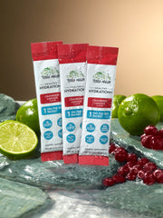 Terra Origin packaged sticks on display for convenient on-the-go hydration
