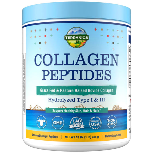 Terranics hydrolyzed collagen bottle for daily beauty support