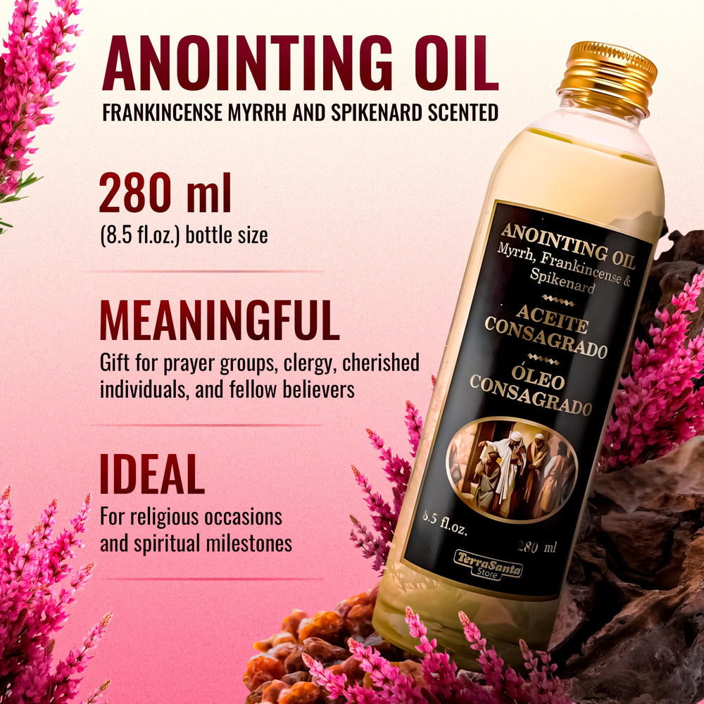 TerraSantaStore Essential Aromatic Anointing Oil frankincense-myrh-spikenard, fragrance-rich blend for sanctified moments.