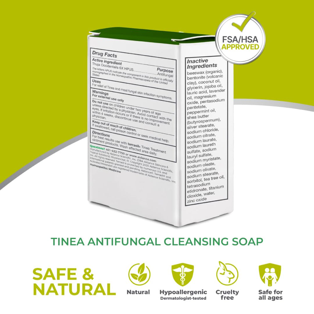 Terrasil Tinea Soap made in USA ensures quality manufacturing standards