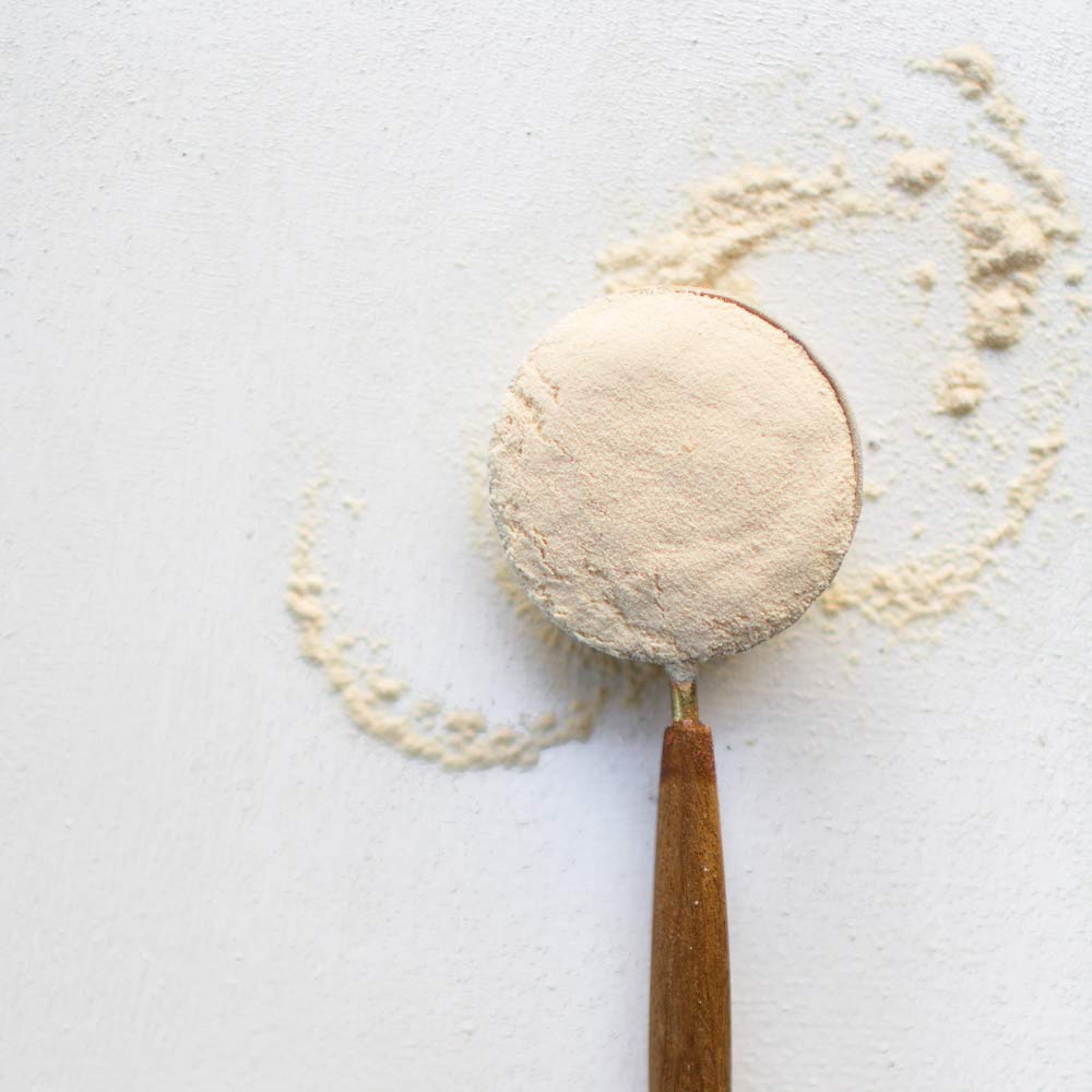Terrasoul maca powder label — vegan and gluten-free attributes noted.