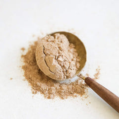 Terrasoul maca powder in smoothie glass demonstrates daily versatility.