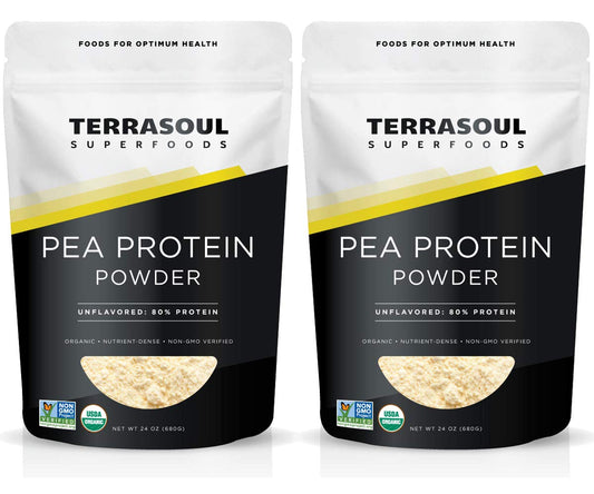 Terrasoul Organic Pea Protein bottle pour for smooth shakes and recovery