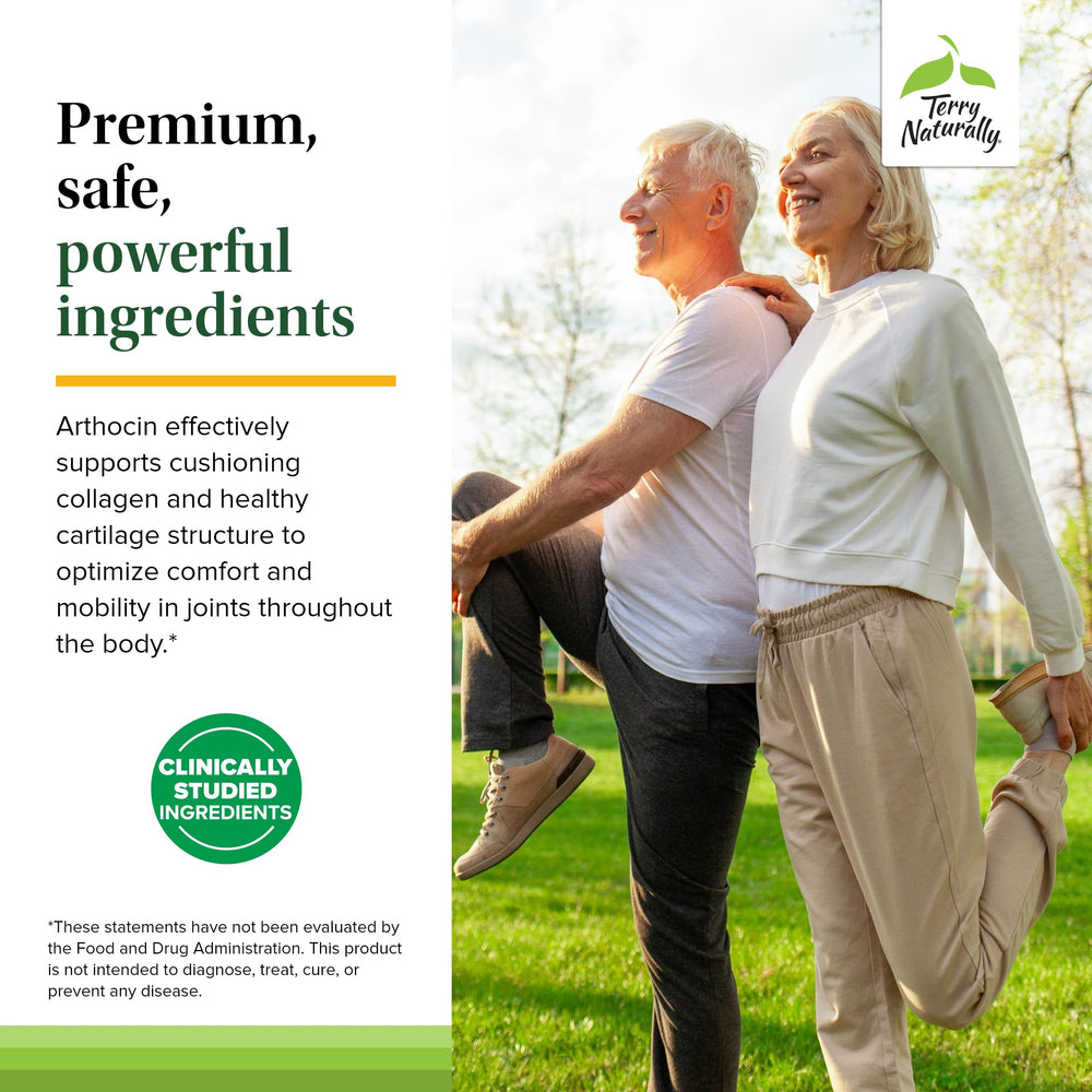 Terry Naturally Arthocin ingredient panel featuring curcumin and boswellia