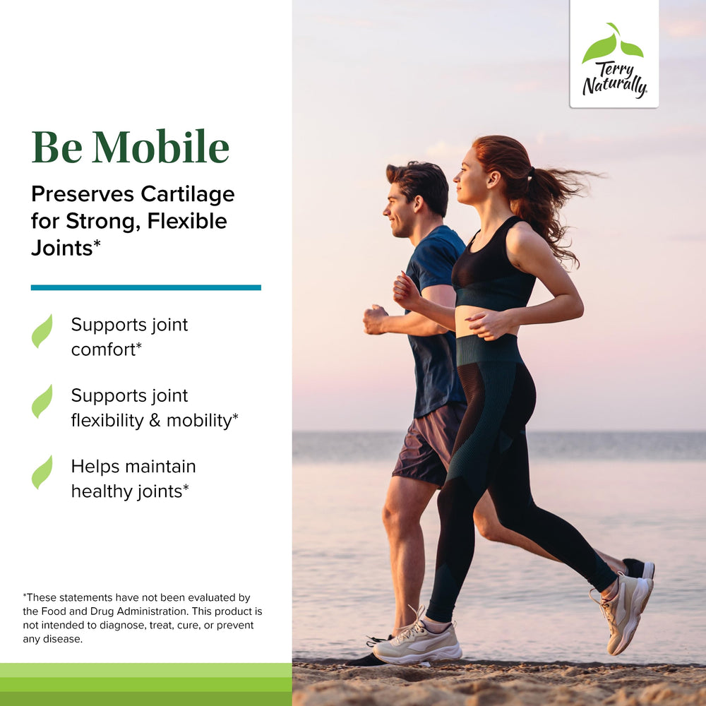 Terry Naturally Be Mobile Type II collagen supports connective tissue health during activity.