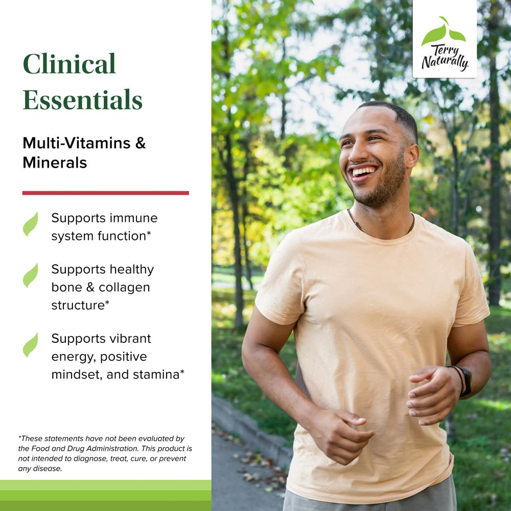 Terry Naturally Clinical Essentials capsules offer smooth swallowing during morning routines.