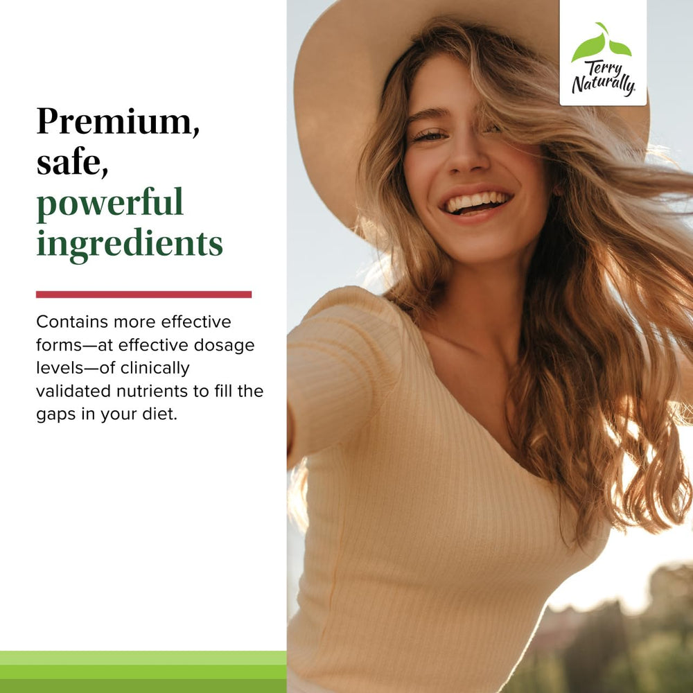 Terry Naturally Clinical Essentials dosage directions fit 2–4 capsules with meals.