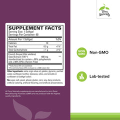 Terry Naturally Clinical OPC bottle back label lists ingredients and daily usage for immune support.