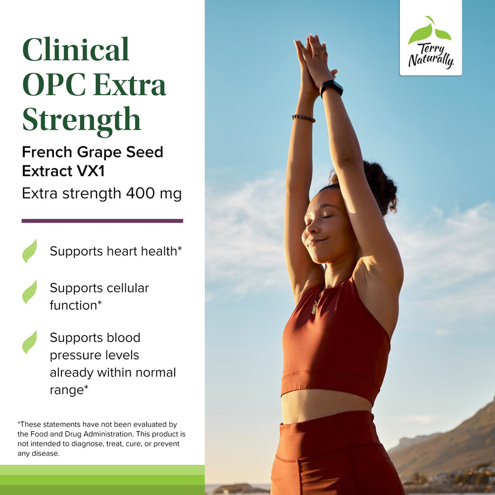 Terry Naturally OPC softgels closeup emphasizing convenient daily capsules.