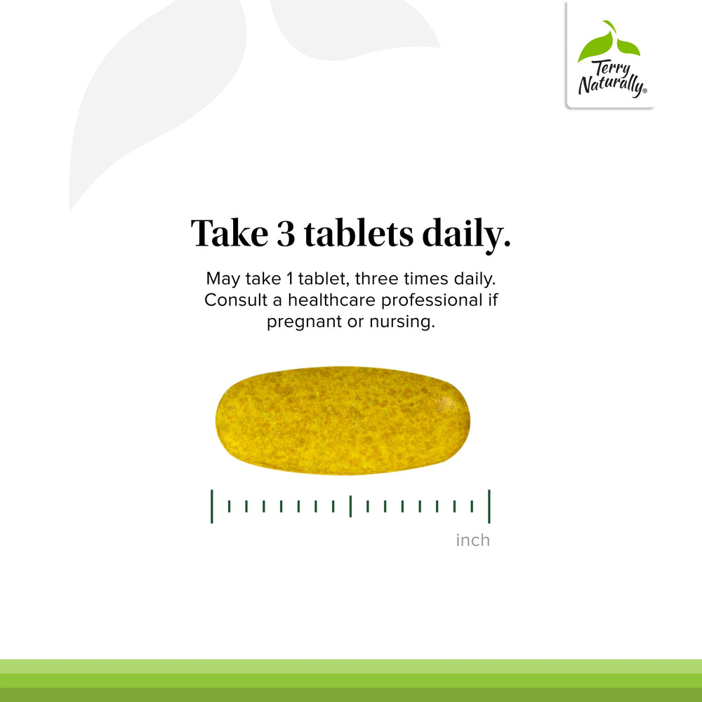 Terry Naturally Curamin BCM-95 curcumin close-up emphasizing circulation support.