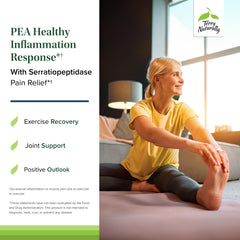 Terry Naturally Pea Healthy label detail showcasing dairy-free, gluten-free, and soy-free formula.