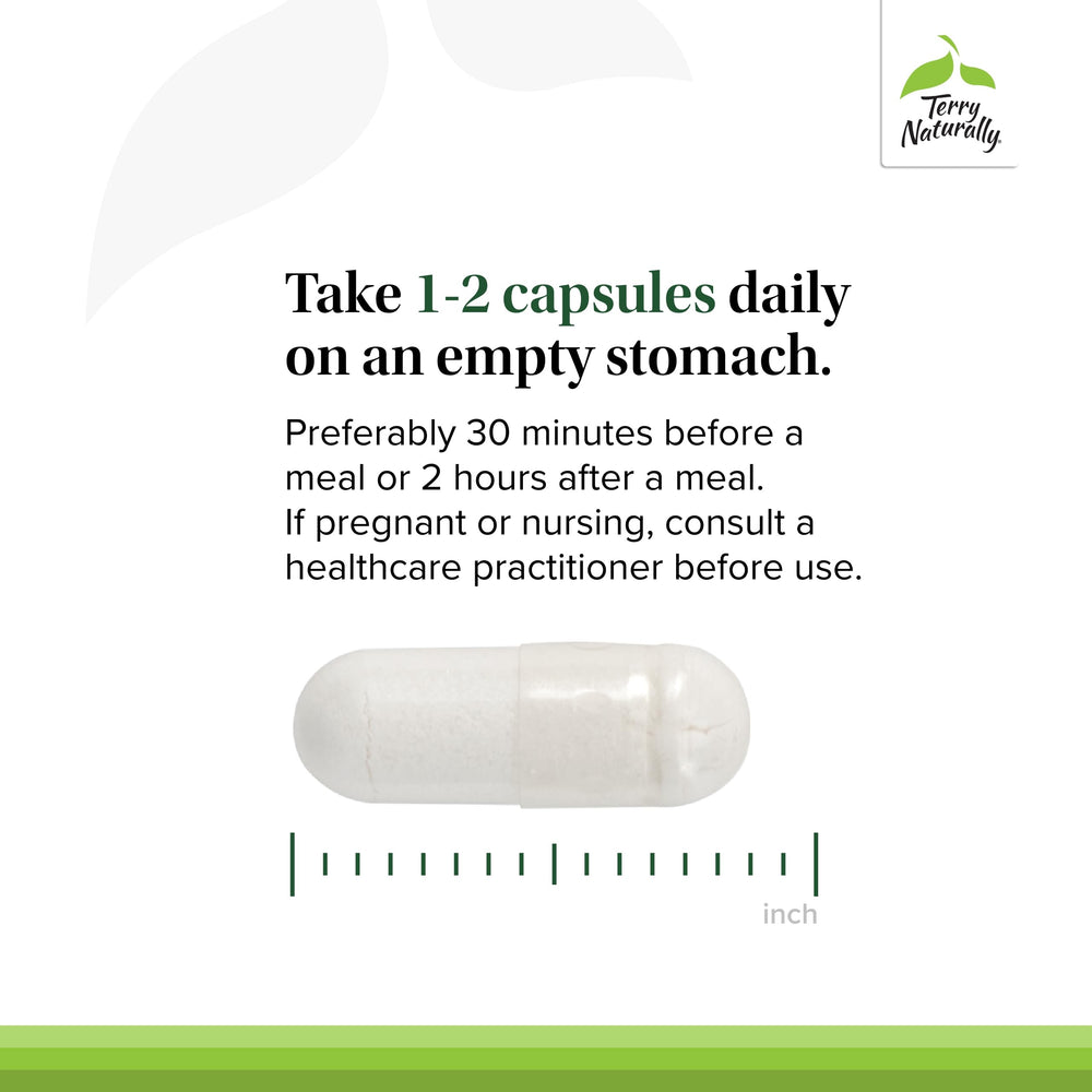 Terry Naturally Pea Healthy packaging shown for shelf-ready travel-friendly supplementation.