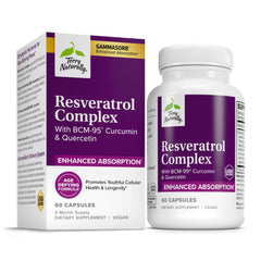 Terry Naturally Resveratrol Complex bottle offers convenient daily antioxidant support.