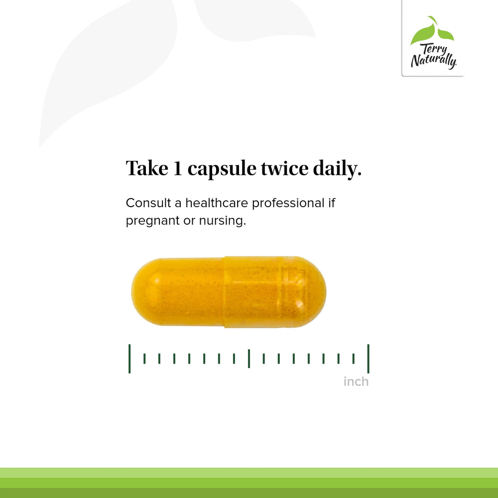 Box and bottle show Terry Naturally non-GMO, third-party tested formulation.