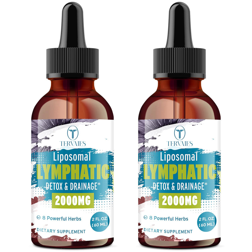 Tervaies Liposomal Lymphatic Drops bottle shown for convenient daily use at home