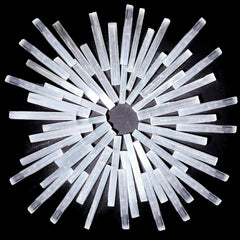 Tessco for you selenite wand collection for calm energy at home.