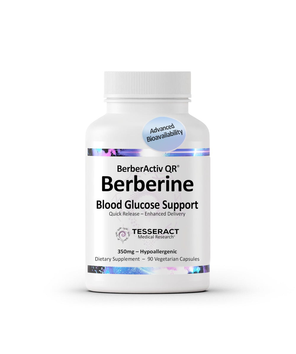 Tesseract BerberActiv-QR bottle front highlights premium berberine for daily immune support