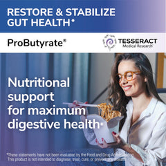 Tesseract ProButyrate capsules ready for digestive comfort