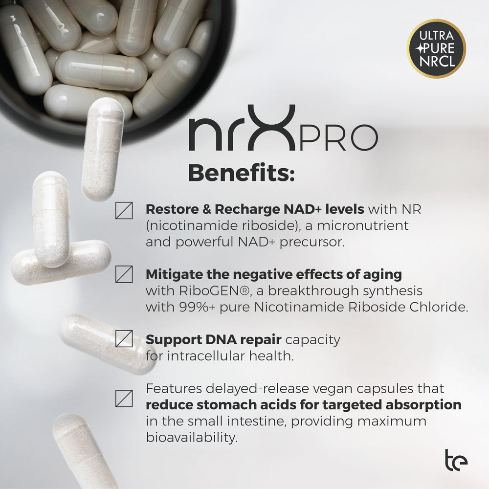 te USA nrXPRO label details emphasize clean ingredients and USA-made quality.