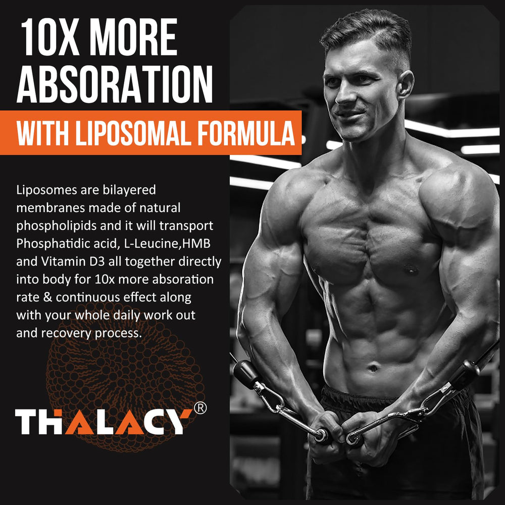 Thalacy liposomal PA supplement scene emphasizes convenient daily performance support