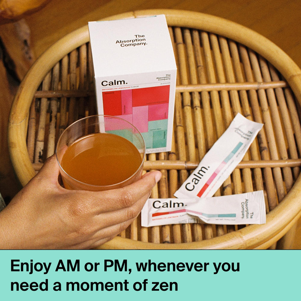 The Absorption Company Calm Drink Mix in a gym bag ready to travel.