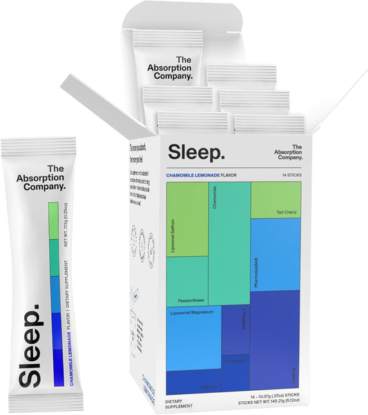 The Absorption Company Sleep Aid Powder sachet packaging ready for nightly use.