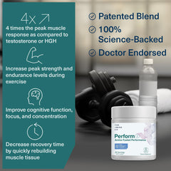 The Amino CO Perform blue raspberry cup shows 60 mg caffeine.
